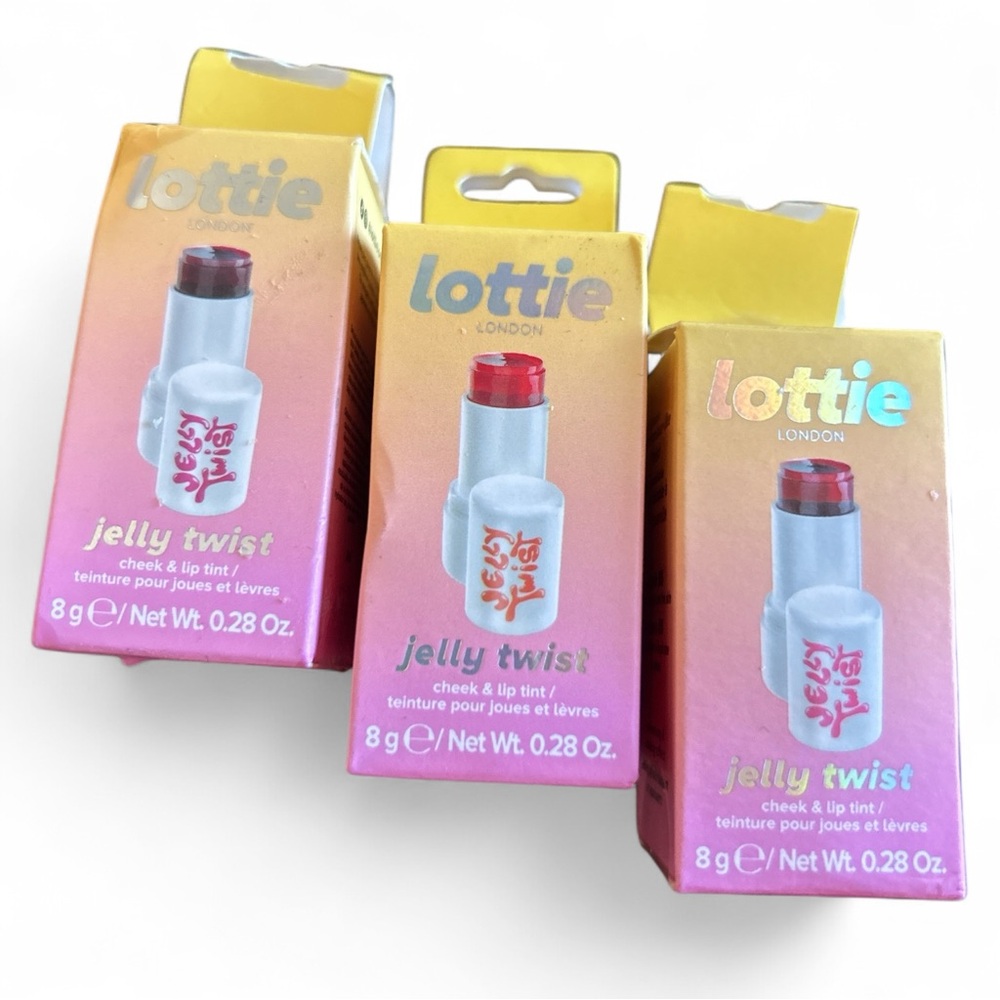 3 Lottie London Jelly Twist Cheek & Lip Tint (Berry, Pink and Coral) NEW PC - Picture 2 of 2